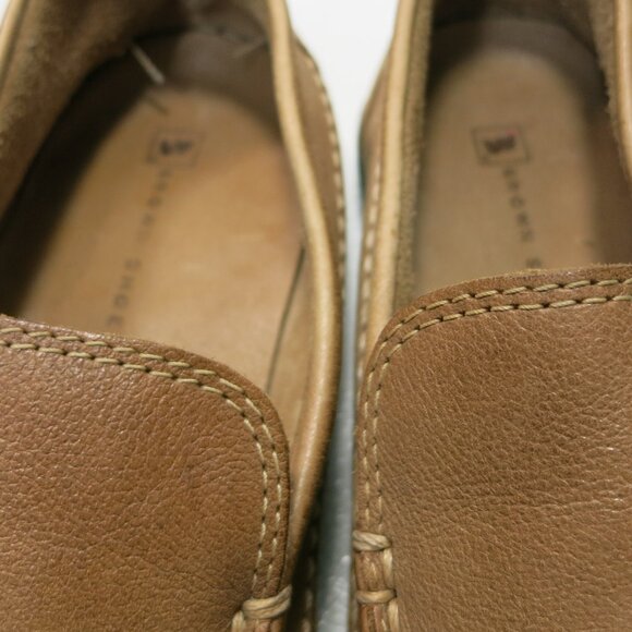 Brown Shoe Hand Stitched Leather Square Toe Driver Moccasins Footwear Men's 11 M - Picture 6 of 6